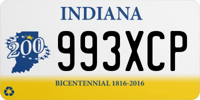 IN license plate 993XCP