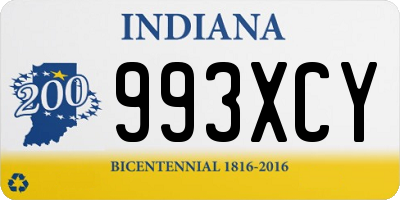 IN license plate 993XCY