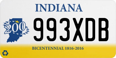 IN license plate 993XDB