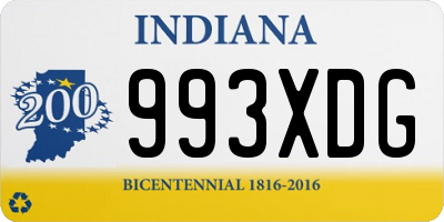 IN license plate 993XDG