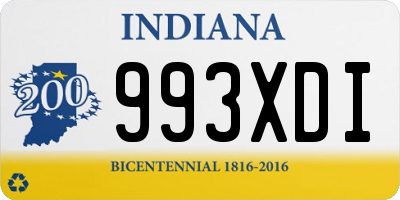 IN license plate 993XDI