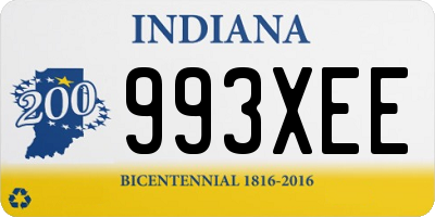 IN license plate 993XEE