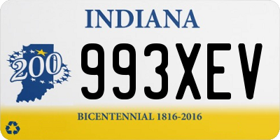 IN license plate 993XEV