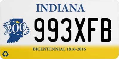 IN license plate 993XFB