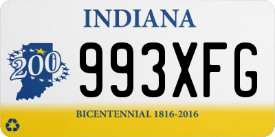 IN license plate 993XFG