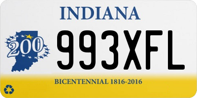 IN license plate 993XFL