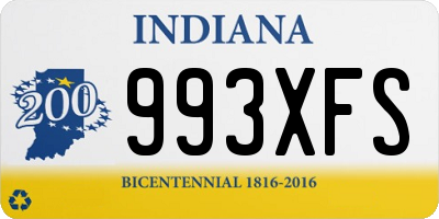 IN license plate 993XFS