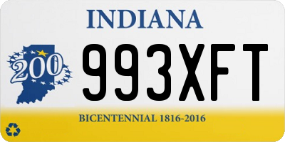 IN license plate 993XFT