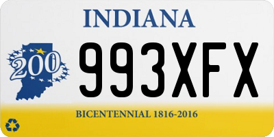 IN license plate 993XFX