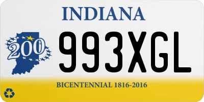 IN license plate 993XGL