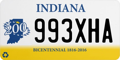 IN license plate 993XHA