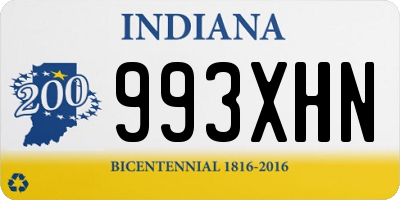 IN license plate 993XHN