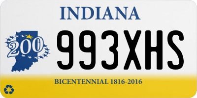 IN license plate 993XHS