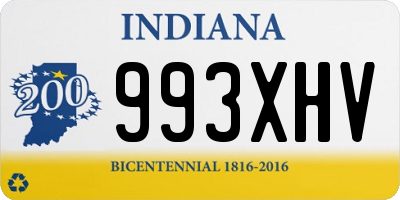 IN license plate 993XHV