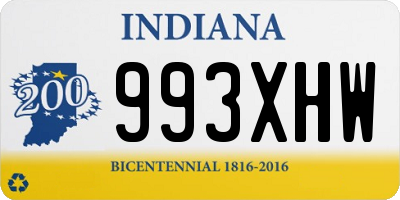 IN license plate 993XHW