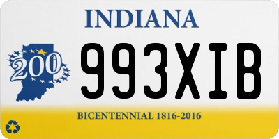 IN license plate 993XIB