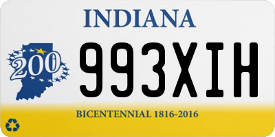 IN license plate 993XIH