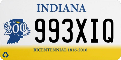 IN license plate 993XIQ