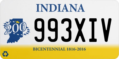 IN license plate 993XIV