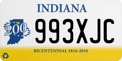 IN license plate 993XJC