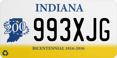 IN license plate 993XJG