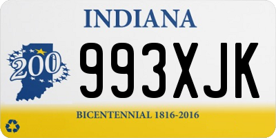 IN license plate 993XJK