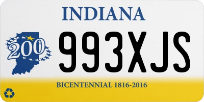 IN license plate 993XJS