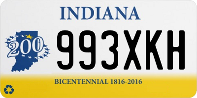 IN license plate 993XKH