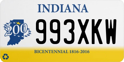 IN license plate 993XKW