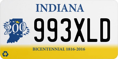 IN license plate 993XLD