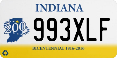 IN license plate 993XLF