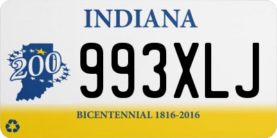 IN license plate 993XLJ