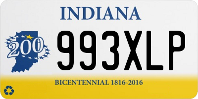 IN license plate 993XLP