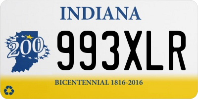 IN license plate 993XLR