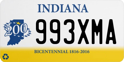 IN license plate 993XMA