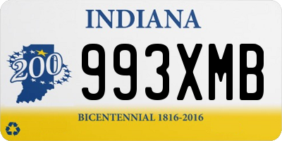 IN license plate 993XMB