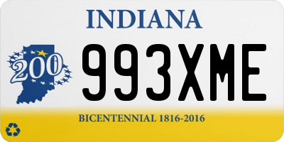 IN license plate 993XME