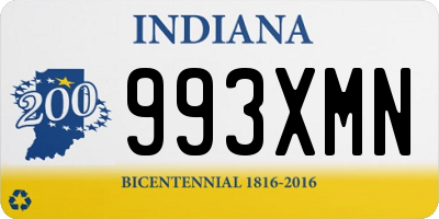 IN license plate 993XMN