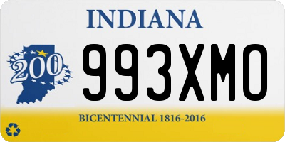 IN license plate 993XMO