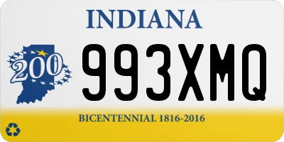 IN license plate 993XMQ