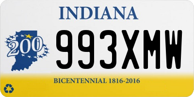 IN license plate 993XMW