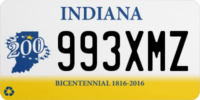 IN license plate 993XMZ