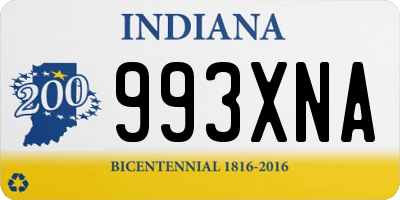 IN license plate 993XNA