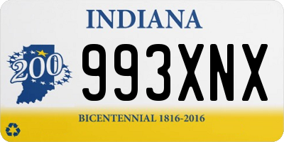 IN license plate 993XNX