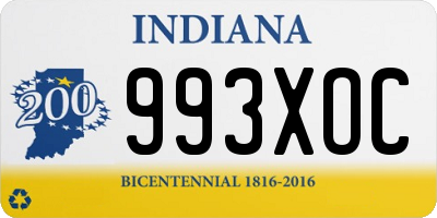 IN license plate 993XOC