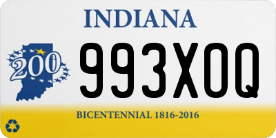 IN license plate 993XOQ