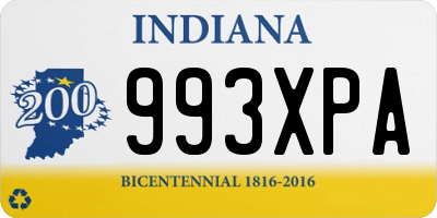 IN license plate 993XPA