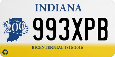 IN license plate 993XPB