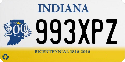 IN license plate 993XPZ