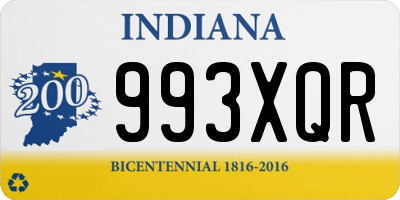 IN license plate 993XQR